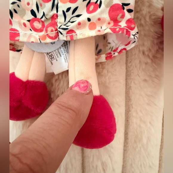 Jolijou Paris Demoiselle My First Doll Pink Floral Dress Lovey Plush 7" - Picture 5 of 10